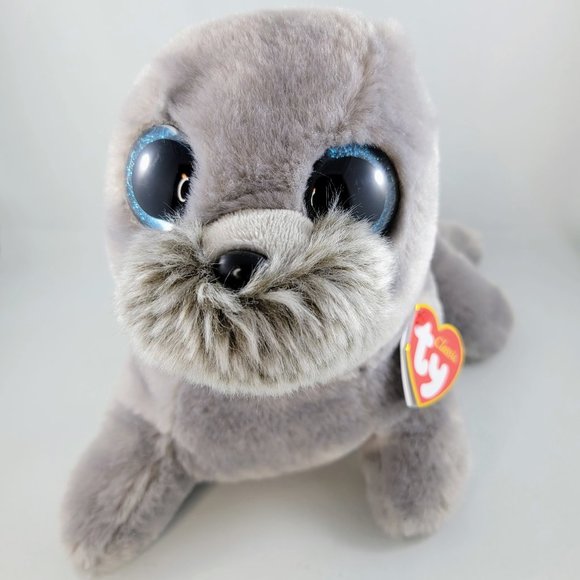 Wiggy The Gray Seal TY Classic Medium Buddy With Tags Plush Stuffed Toy - Picture 1 of 8